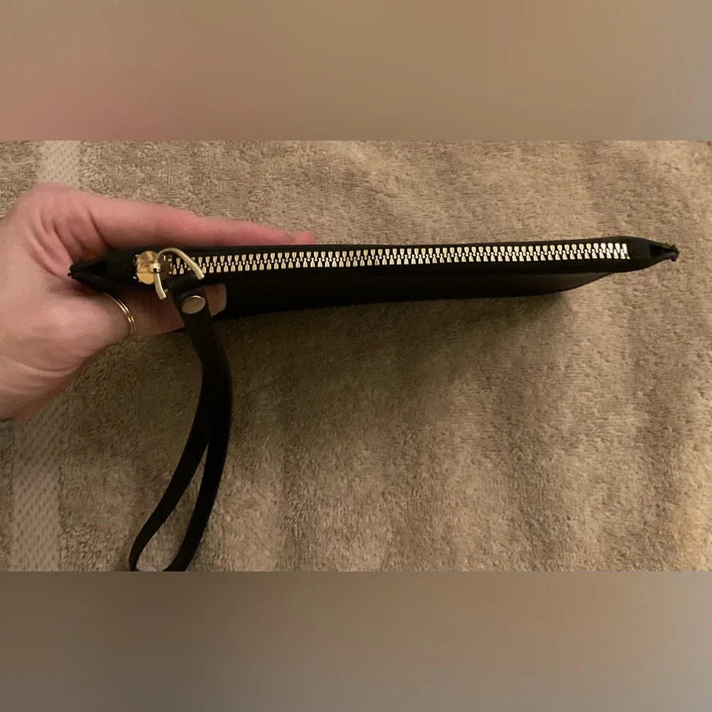 NWOT Kate Spade Black Coated Canvas Large Wristlet - Picture 6 of 7